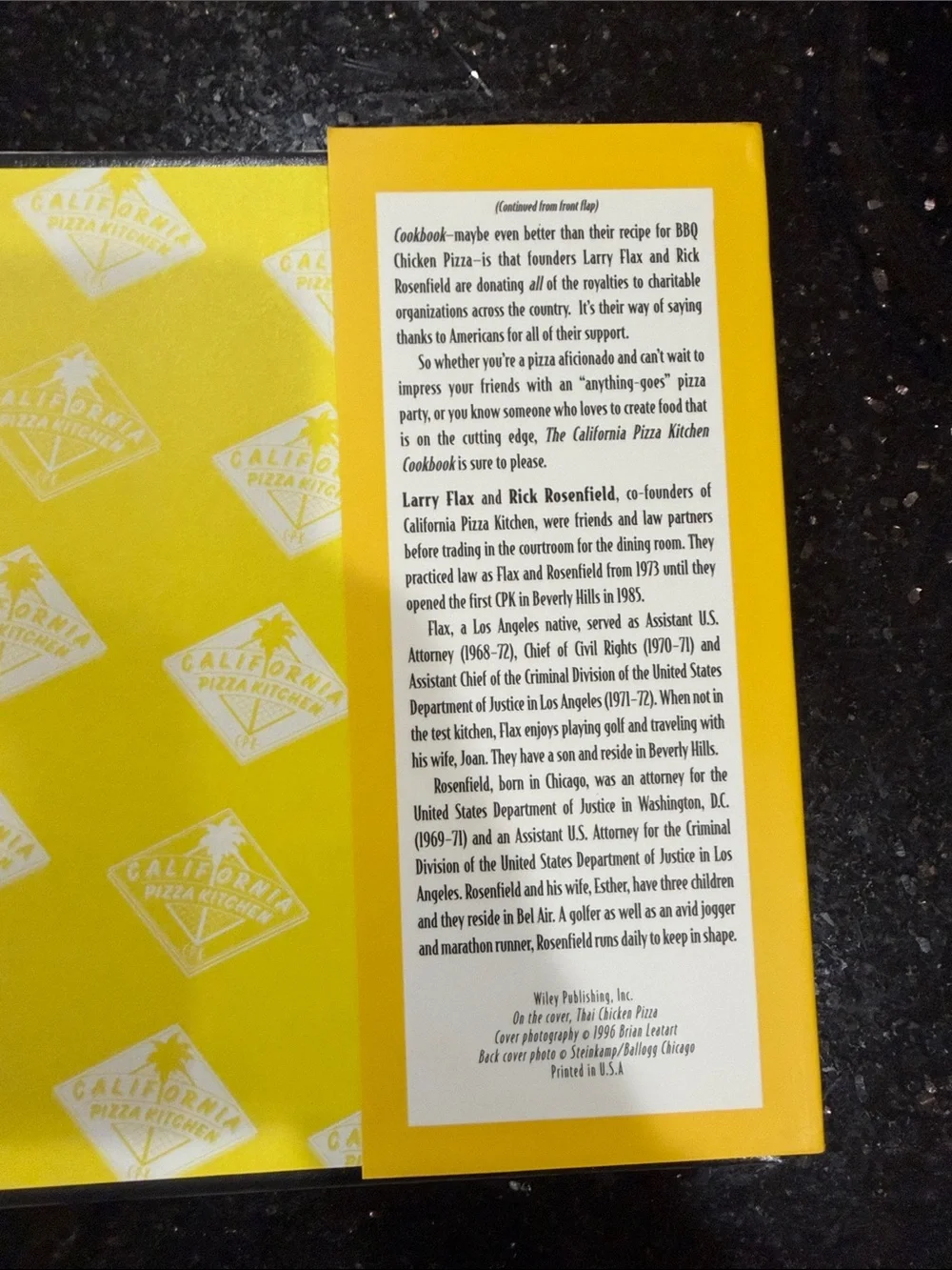CPK The Cookbook by Larry Flax & Rick Rosenfield - California pizza kitchen